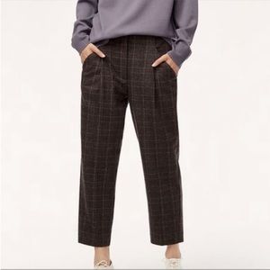 Aritzia Wilfred Chambery Cropped Wool Cashmere Pin Stripe Pants Size 00